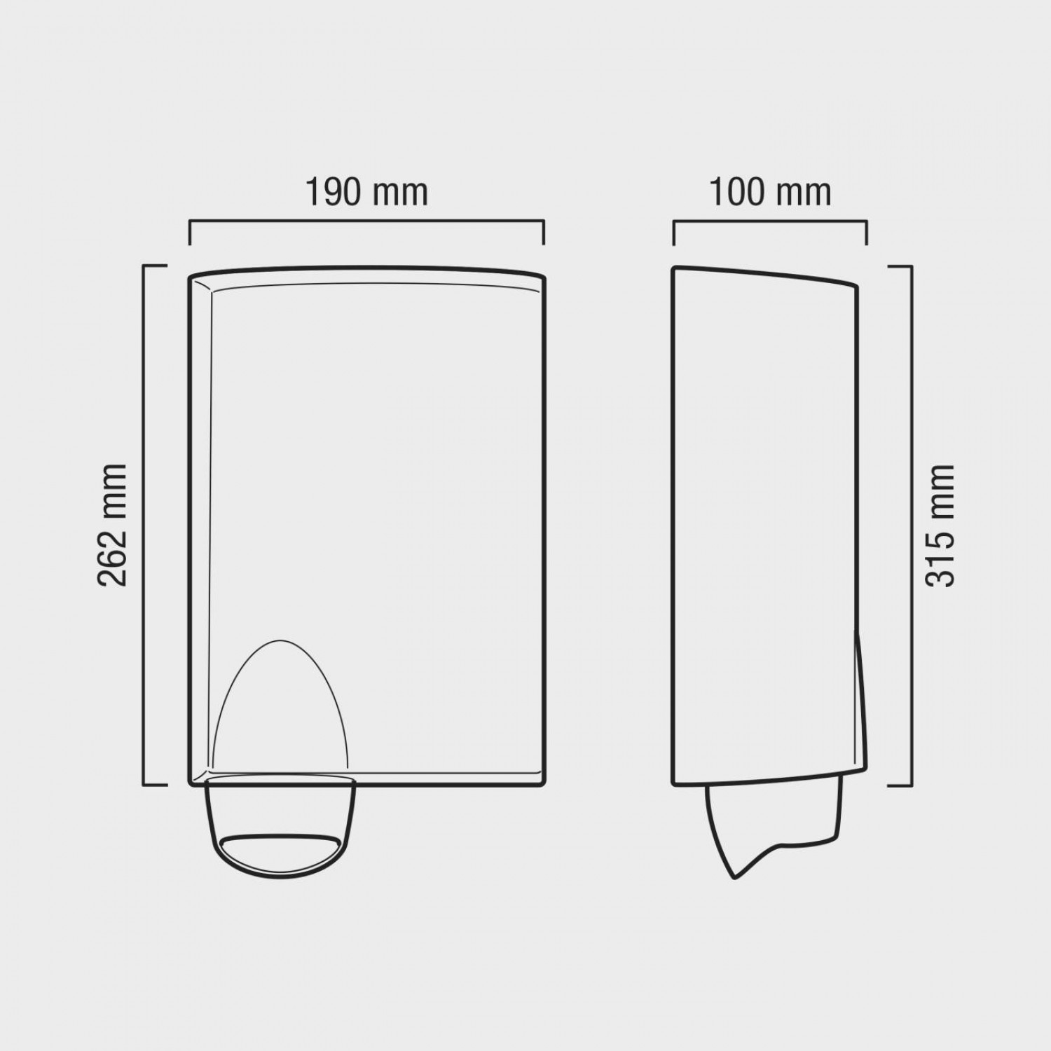 Автоматическая сушилка для рук Valera Handy (831.01) размеры Автоматическая сушилка для рук Valera Handy (831.01) размеры