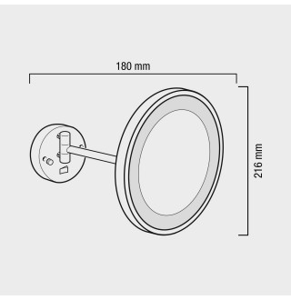 Настенное зеркало с подсветкой Optima Light One (207.05)