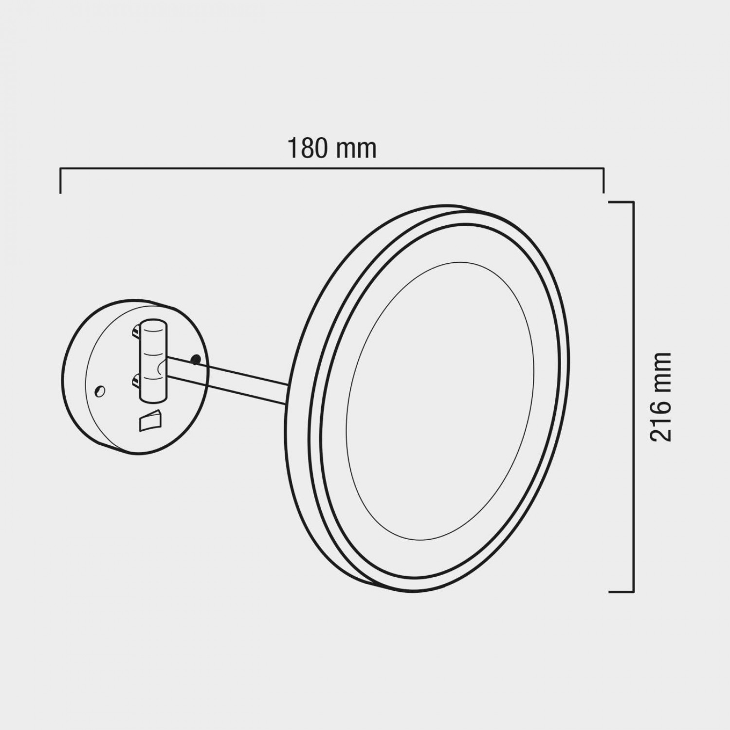 Настенное зеркало с подсветкой Valera Optima Light Smart (207.09) размеры Настенное зеркало с подсветкой Valera Optima Light Smart (207.09) размеры