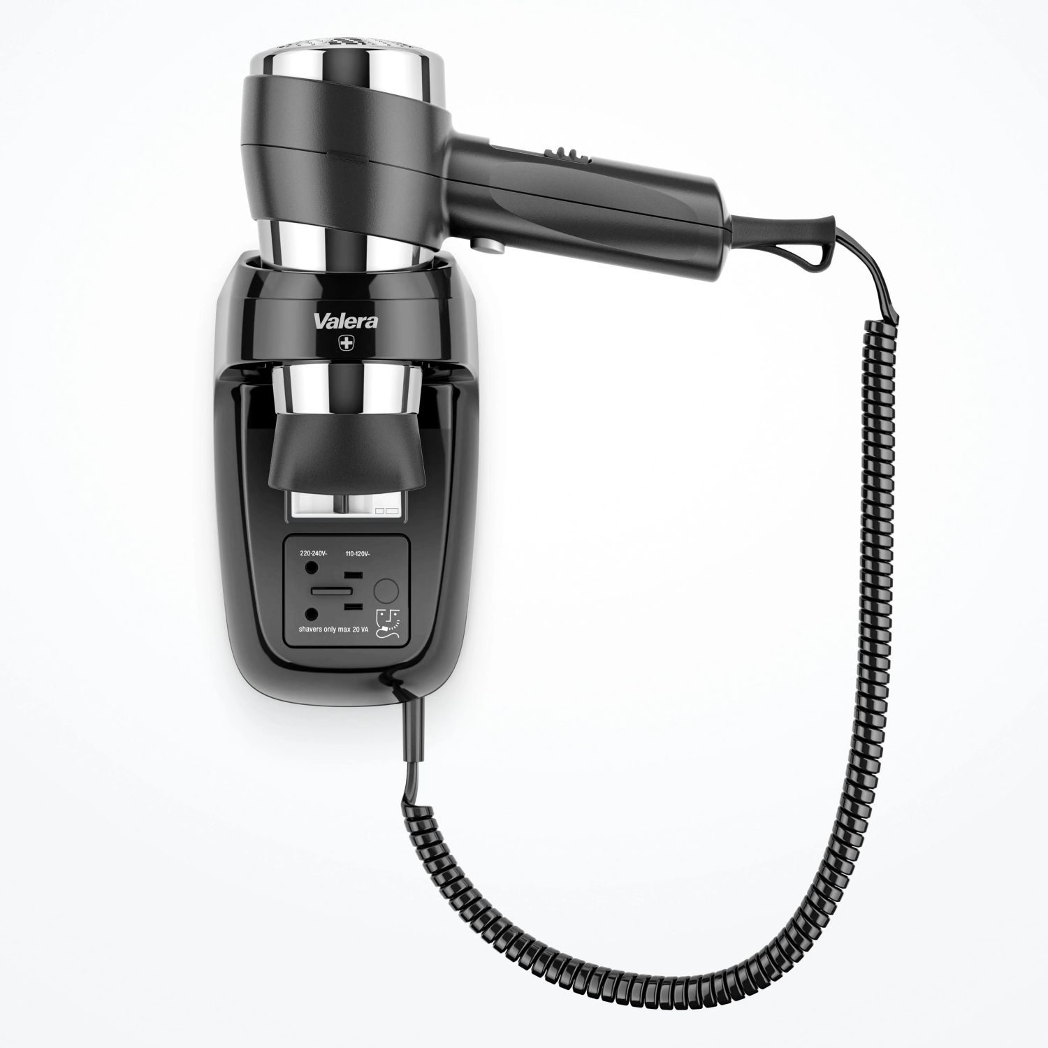 Настенный фен Valera Action Protect 1600 Shaver Black (542.06/044.06)